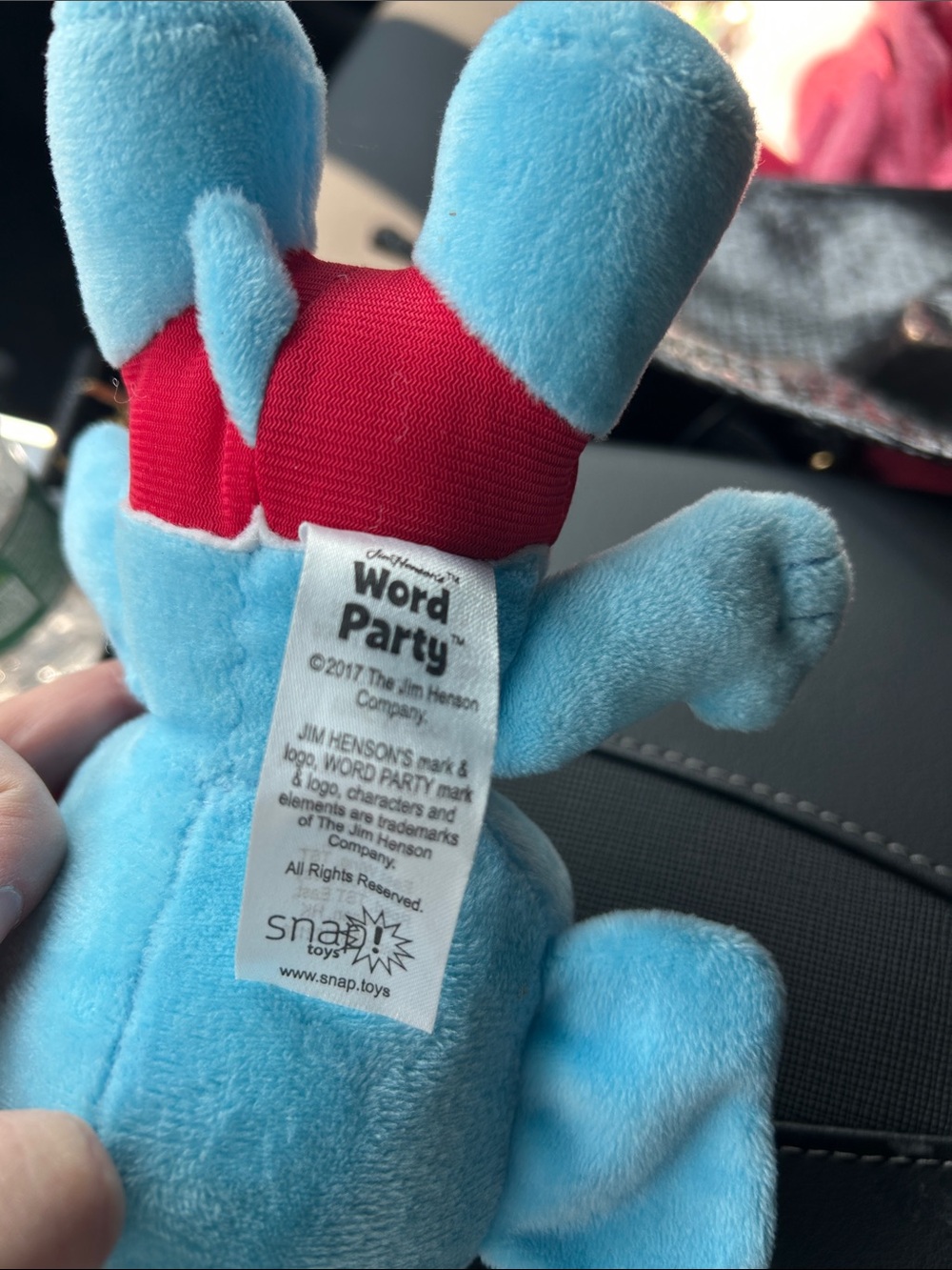 Word Party- Bailey Blue Plush Elephant Stuffed Toy with Red Shorts - Kids Toy - Picture 2 of 2
